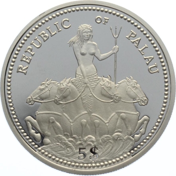Palau, Republik 5 $ 1995 - United Nations 50th Anniversary